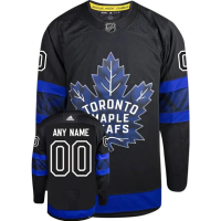 Men's Adidas Black Authentic Toronto Maple Leafs x Drew House Alternate Custom Jersey