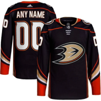 Men's Anaheim Ducks Black Home Pro Custom Jersey